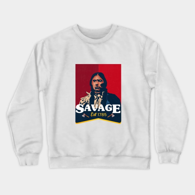 Native American Comanches Savage Design Crewneck Sweatshirt by Eyanosa